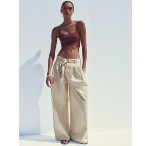 Zara Burgundy Crop Top